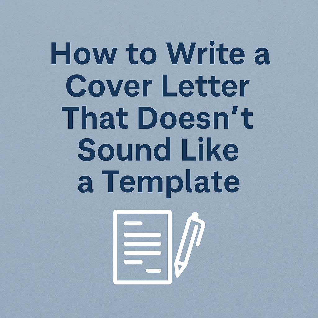How to Write a Cover Letter That Doesn’t Sound Like a Template
