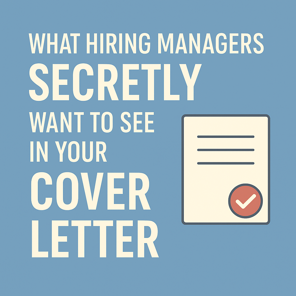 What Hiring Managers Secretly Want to See in Your Cover Letter