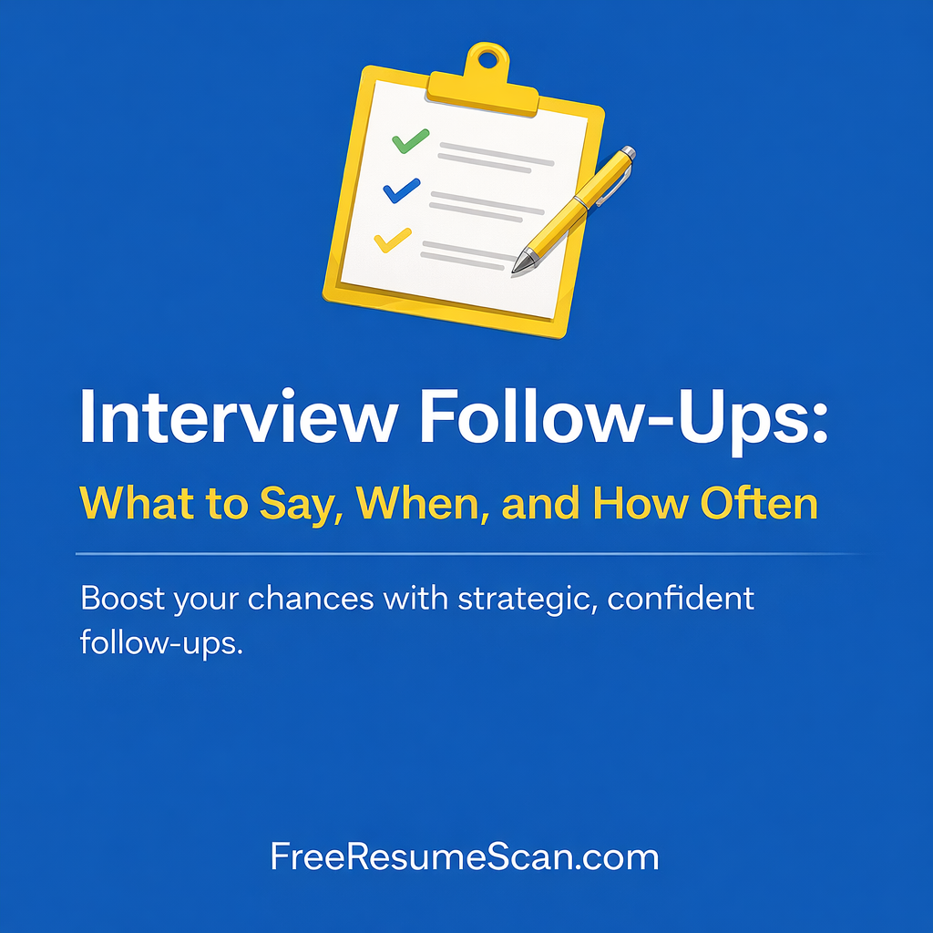 Interview Follow-Ups: What to Say, When, and How Often